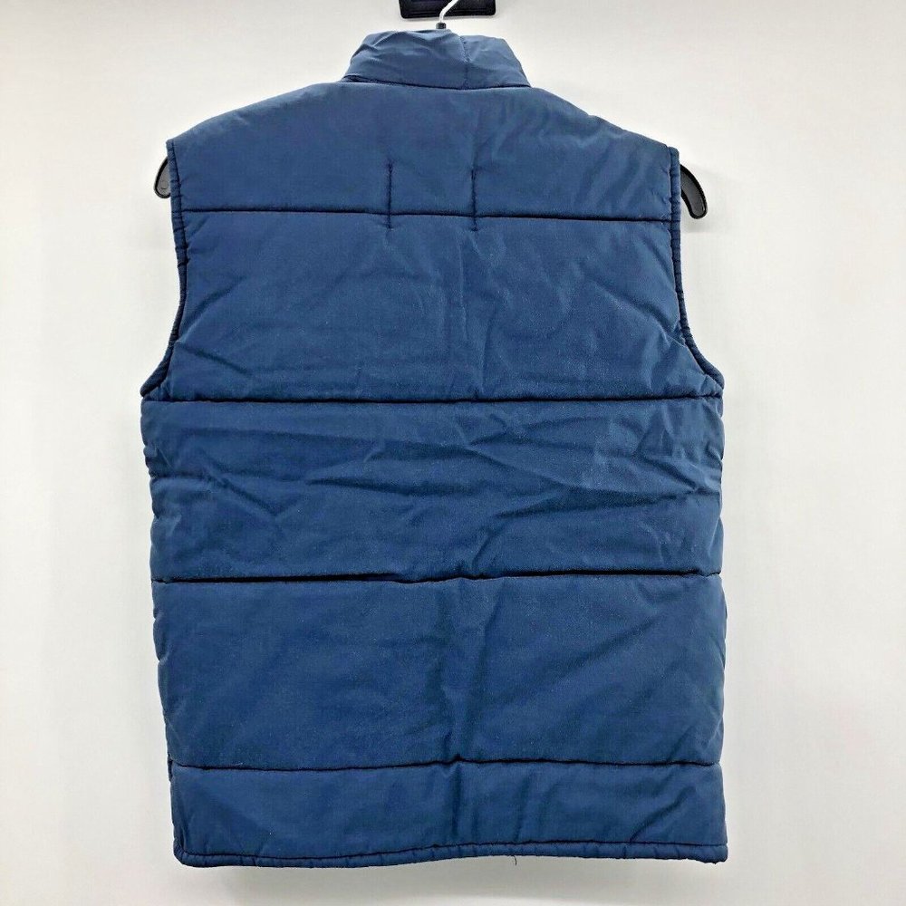Vintage Puffer Vest Mens S Used Blue Insulated - Picture 2 of 9